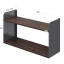 Полка настенная 900x200x500 RM190-90x20 Дуб Апрельский шоколад/Серый