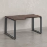 Стол угловой, О-опора, левый 1800x600/900x750, RM055-18x6-9 Дуб Апрельский шоколад/Серый