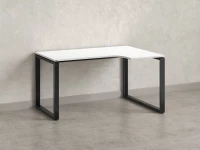 Стол угловой, О-опора, правый 1400x900/1200x750, RM054-14x9-12 Белый/Черный