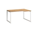 Стол угловой, О-опора, правый 1800x700/900x750, RM054-18x7-9 Дуб Юстус/Белый