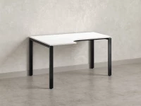 Стол угловой, П-опора, левый 1800x900/1200x750, RM053-18x9-12 Белый/Черный