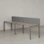 Бенч-система в 1 ряд, 2 рабочих места 2 тканевых экранов 2000x600x750 RM167-3-20x6 Дуб Маувелла/Серый
