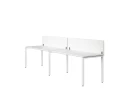Бенч-система в 1 ряд, 2 рабочих места 2 тканевых экранов 3600x800x750 RM167-3-36x8 Белый/Белый