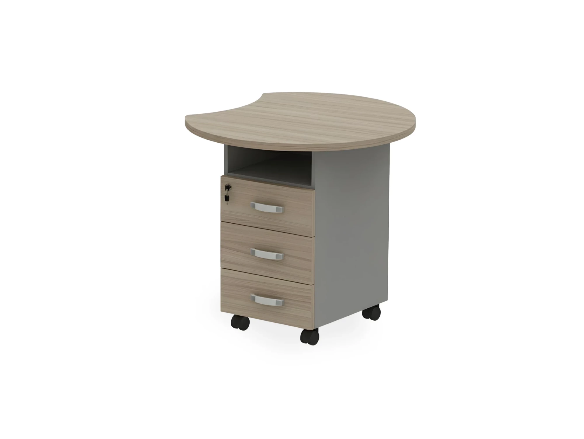 BRL RB088-77х86R Тумба приставная правая 770х860х740 Шорвуд/Серый вулканический