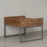 Бенч-система, 2 рабочих места, 5 ЛДСП экранов 1600x1600x750 RM169-4-16x16 Дуб Юстус/Серый