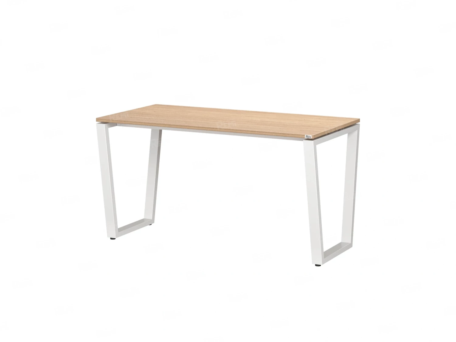 Стол прямой на U-образных опорах 800x600x750 RM003-8x6 Вяз Швейцарский светлый/Белый