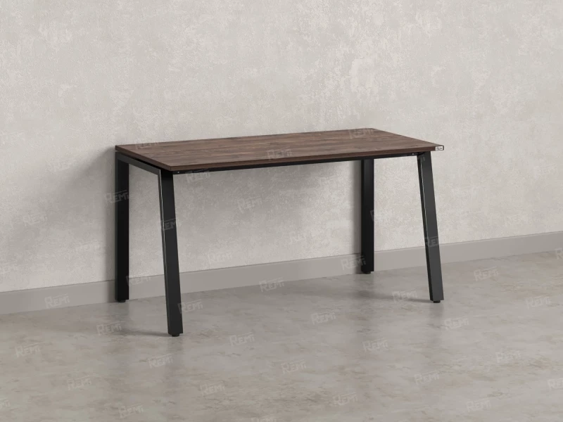 Стол прямой на Л-образных опорах 1600x700x750 RM004-16x7 Дуб Апрельский шоколад/Черный