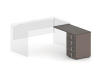 Основание тумбы, RAC025 4 ящика, правое 40,8x49,5x67см Дуб Термо/Серый камень, Серия Аккорд / Accord