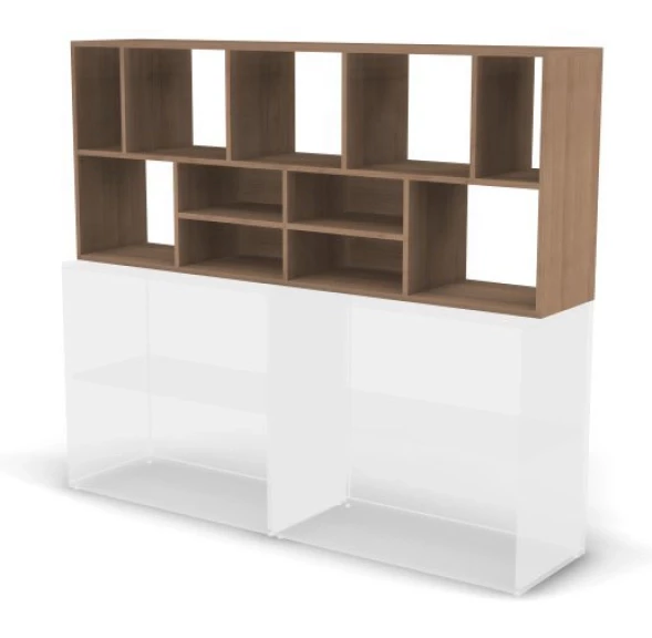 Стеллаж верхний RAC039 для шкафов н84 179,8x35,2x75 Акация Шеффилд, Серия Аккорд | Accord