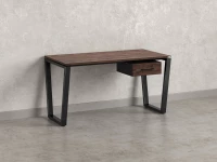 Стол прямой с подвесной тумбой, U-опора 2000x800x750 RM034-20x8 Дуб Апрельский шоколад/Черный