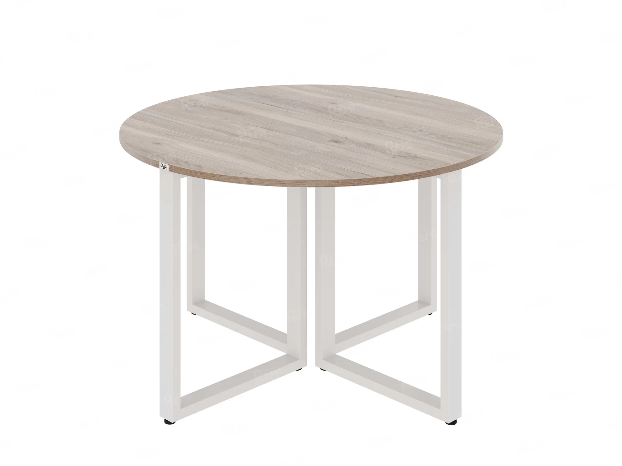 Круглый стол на О-образных опорах 1500x1500x750 RM187-15x15 Дуб Маувелла/Белый