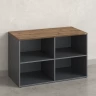 Стеллаж низкий, 4 ячейки 1200х600х750 RM146-12x6 Дуб Юстус/Серый