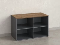 Стеллаж низкий, 4 ячейки 1200х600х750 RM146-12x6 Дуб Юстус/Серый