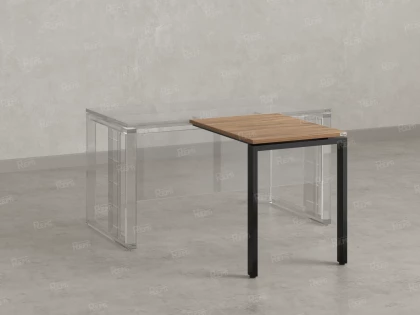 Брифинг прямой, с парящей столешнецей, на П-образном каркасе 1200x600x750 RM070-12x6 Юстус/Черный