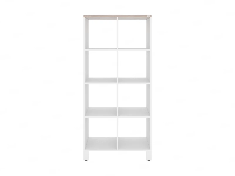 Стеллаж, 8 ячеек 750х370х1620 RM139-75x37 Дуб Маувелла/Белый