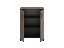 Шкаф распашной, 3 уровня 900x420x1200 RM149-90x42 Дуб Апрельский шоколад/Черный
