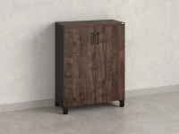 Шкаф распашной, 3 уровня 900x420x1200 RM149-90x42 Дуб Апрельский шоколад/Черный