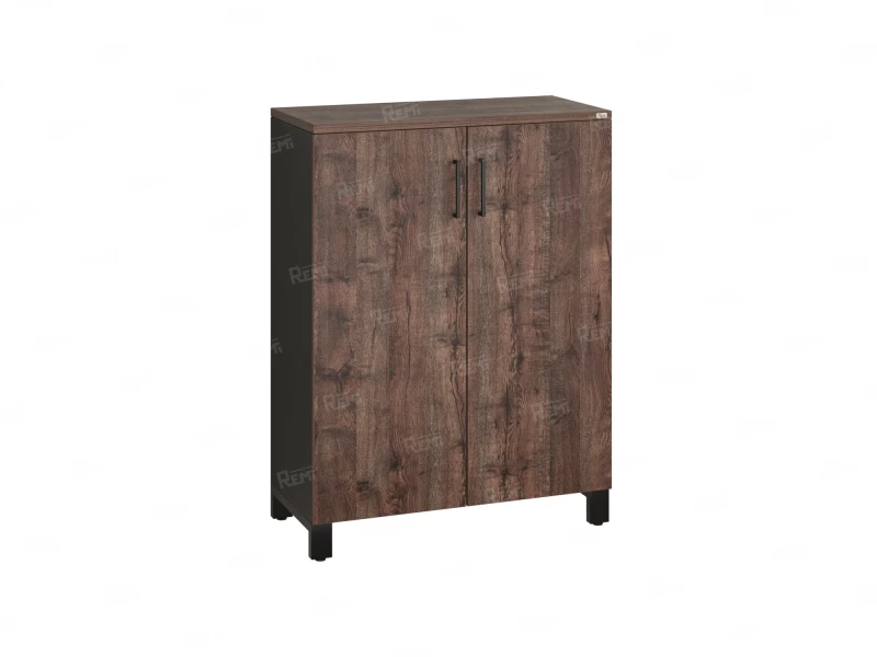 Шкаф распашной, 3 уровня 900x420x1200 RM149-90x42 Дуб Апрельский шоколад/Черный