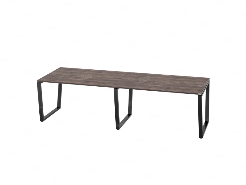 Cтол для переговоров, на V-обазном каркасе 2200x1200x750 RM082-220x120 Дуб Апрельский шоколад/Черный
