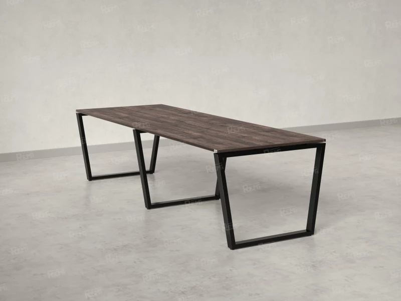 Cтол для переговоров, на V-обазном каркасе 2200x1200x750 RM082-220x120 Дуб Апрельский шоколад/Черный