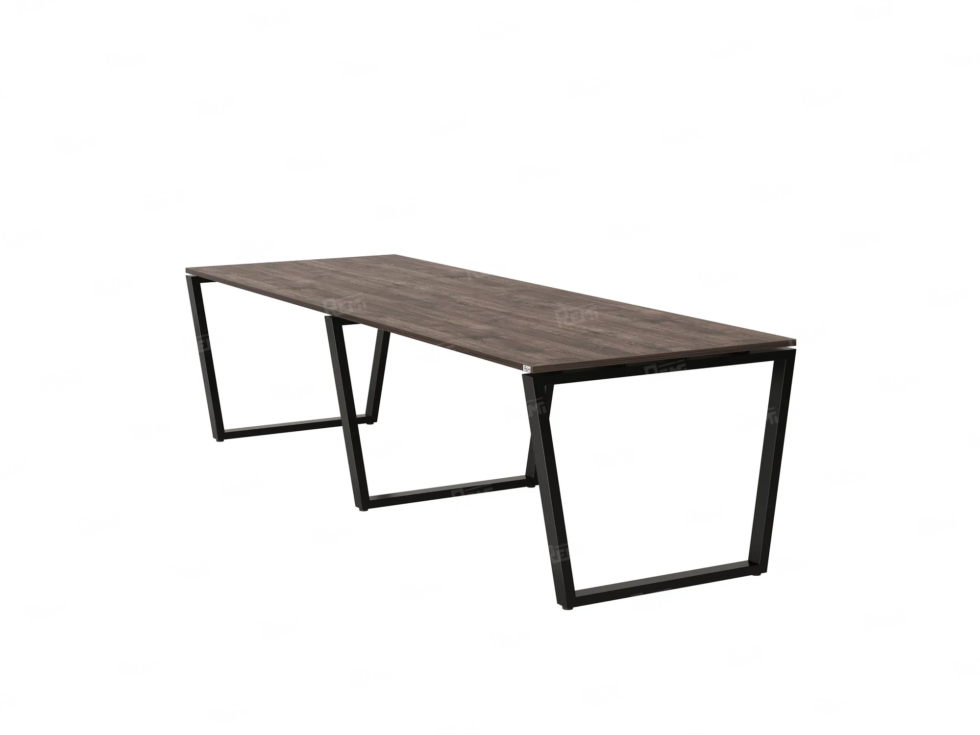Cтол для переговоров, на V-обазном каркасе 2200x1200x750 RM082-220x120 Дуб Апрельский шоколад/Черный