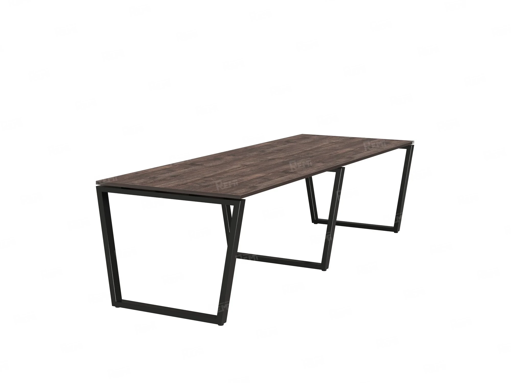 Cтол для переговоров, на V-обазном каркасе 2200x1200x750 RM082-220x120 Дуб Апрельский шоколад/Черный