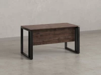 Стол прямой на О-образных опорах с экраном ЛДСП 1000x700x750 RM041-10x7 Дуб Апрельский шоколад/Черный