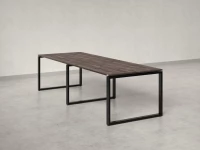 Cтол для переговоров, на О-обазном каркасе 2500x1600x750 RM081-250x160 Дуб Апрельский шоколад/Черный