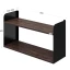Полка настенная 900x200x500 RM190-90x20 Дуб Апрельский шоколад/Черный