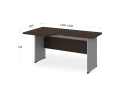 BRL RB085-160х95L Угловое рабочее место левое 1600х950х740 Венге/Серый вулкан-кий