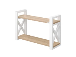 Полка настенная 900x300x500 RM196-90x30 Вяз Швейцарский светлый/Белый