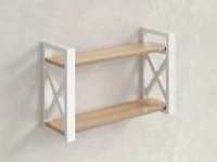 Полка настенная 900x300x500 RM196-90x30 Вяз Швейцарский светлый/Белый