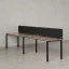 Бенч-система в 1 ряд, 2 рабочих места 2 тканевых экранов 2000x600x750 RM167-3-20x6 Дуб Маувелла/Черный