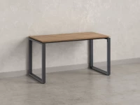 Стол прямой на O-образных опорах 1200x800x750 RM002-12x8 Дуб Юстус/Серый