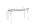 Стол прямой на Л-образных опорах 1600x700x750 RM004-16x7 Дуб Маувелла/Белый