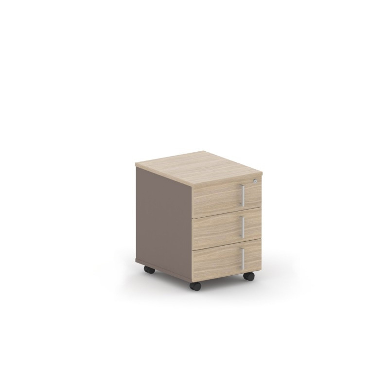 Тумба 3 ящика RAC020а, правая 40,8x50x55,7см Сосна Аланд/Серый камень, Серия Аккорд / Accord. Серия Аккорд / Accord. Серия Аккорд / Accord