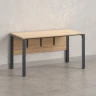 Стол прямой на П-образных опорах, экран ЛДСП 1800x800x750 RM005-18x8 Вяз Швейцарский светлый/Серый
