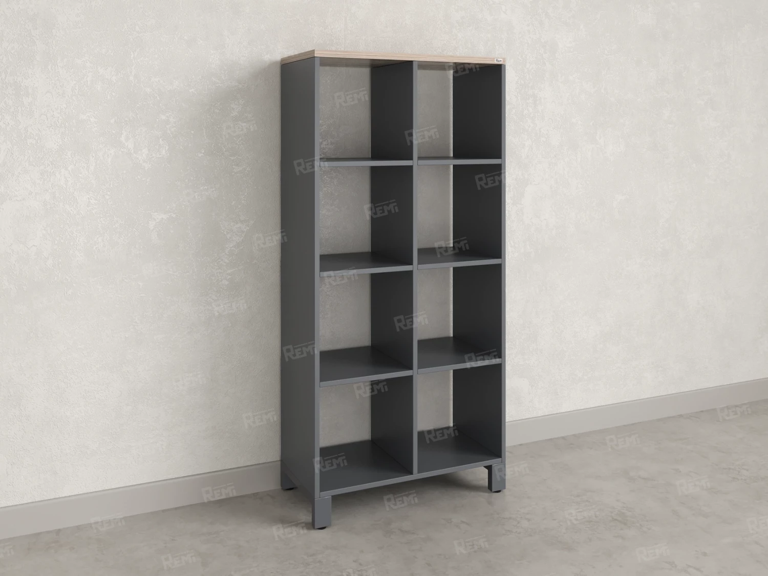 Стеллаж, 8 ячеек 750х370х1620 RM139-75x37 Дуб Маувелла/Серый