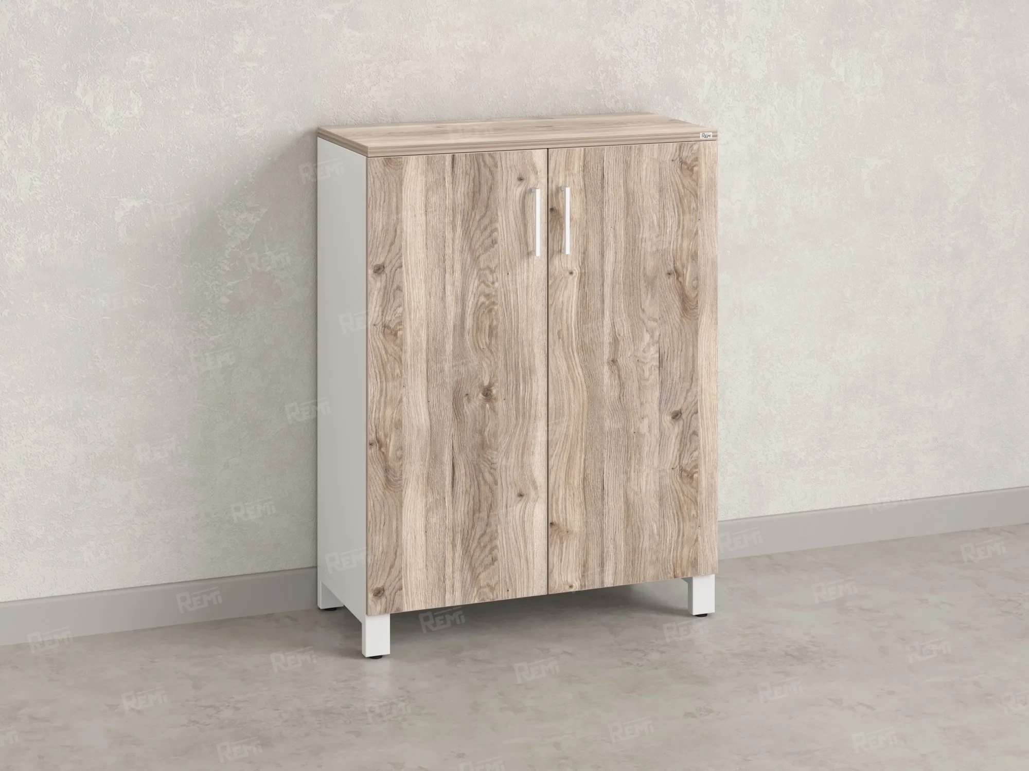 Шкаф распашной, 3 уровня 900x420x1200 RM149-90x42 Дуб Маувелла/Белый