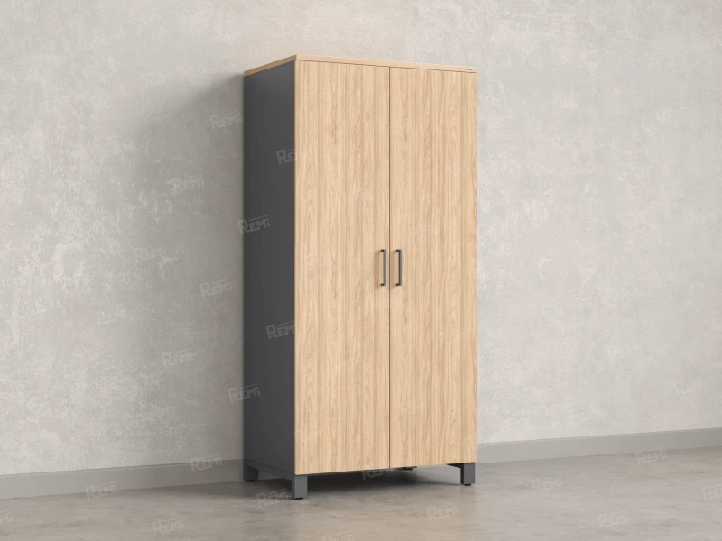 Гардероб, штанга, 1 полка 900x600x1900 RM158-90x60 Вяз Швейцарский светлый/Серый