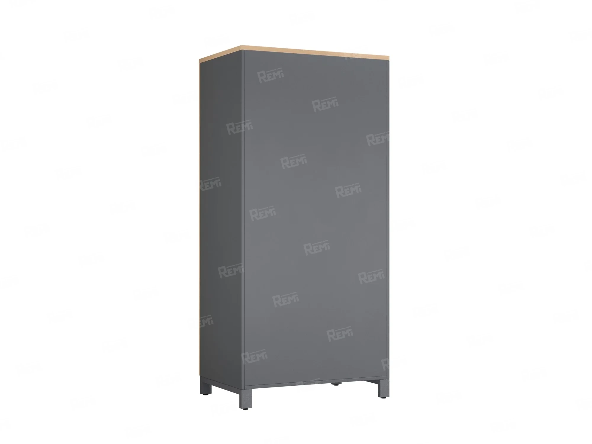 Гардероб, штанга, 1 полка 900x600x1900 RM158-90x60 Вяз Швейцарский светлый/Серый