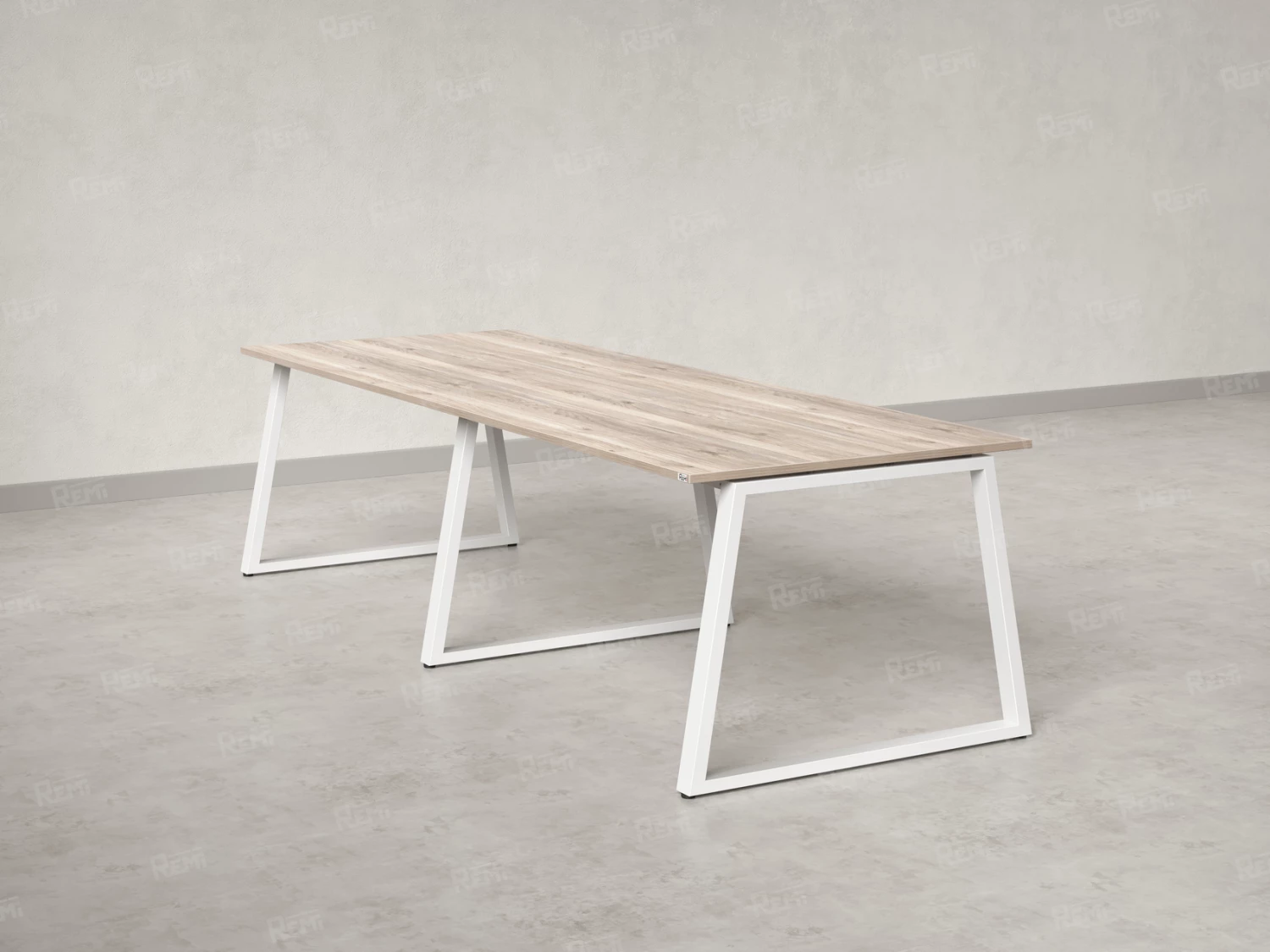 Cтол для переговоров, на A-обазном каркасе 2100x1400x750 RM083-210x140 Дуб Маувелла/Белый