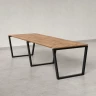 Cтол для переговоров, на V-обазном каркасе 2100x1200x750 RM082-210x120 Дуб Юстус/Черный