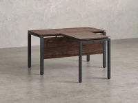 Стол с брифингом с парящей столешницей на П-образных опорах с экраном ЛДСП RM043-18x6 1800x2400x750 Дуб Апрельский шоколад/Серый