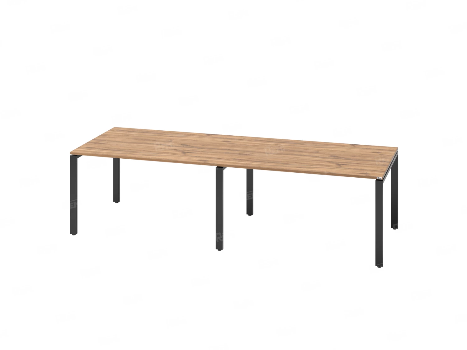 Cтол для переговоров, на П-образном каркасе 2500x1400x750 RM080-250x140 Дуб Юстус/Черный