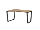 Стол угловой, U-опора, левый 1600x700/900x750, RM051-16x7-9 Дуб Юстус/Черный