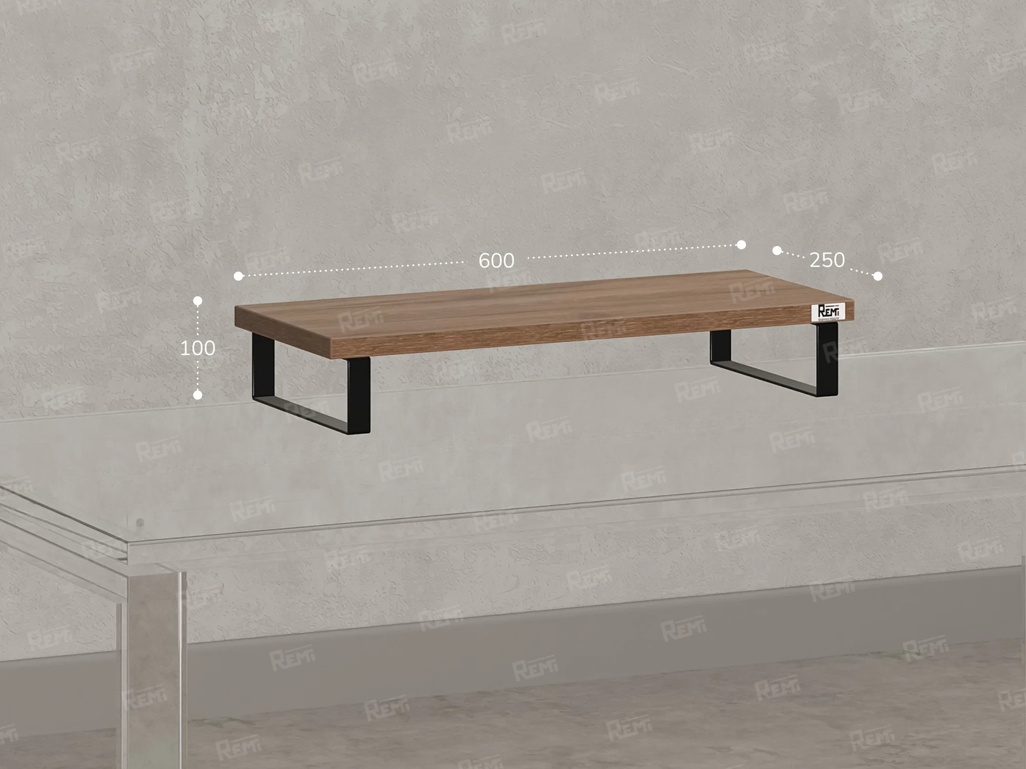 Подставка под монитор 600x250x100 RM209-60x40 Юстус/Черный