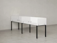 Бенч-система в 1 ряд, 2 рабочих места 5 ЛДСП экранов 3200x600x750 RM167-2-32x6 Белый/Черный