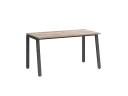 Стол прямой на Л-образных опорах 1600x700x750 RM004-16x7 Дуб Маувелла/Серый