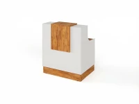 Стойка ресепшн 1-120 1200x700x1200 RTD081 Таксония медовая. Серия Тандем / Tandem. Серия Тандем / Tandem